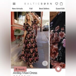 Fall floral maxi dress